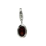 Garnet Oval Charm