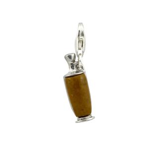 Ancient Greek Lekythos Style Golden Jasper Vase Charm