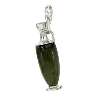 Lekythos Style Nephrite Vase Pendant