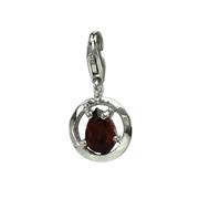 Garnet Round Charm