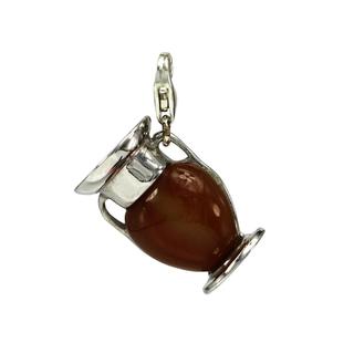 Amphora Style Banded Agate Charm