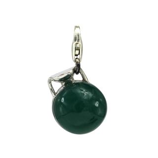 Ancient Greek Style Green Agate Aryballos Vase Charm