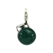 Ancient Greek Style Green Agate Aryballos Vase Charm