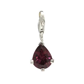 Pear Shape Rhodolite Charm