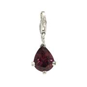 Pear Shape Rhodolite Charm