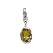 Oval Citrine Charm