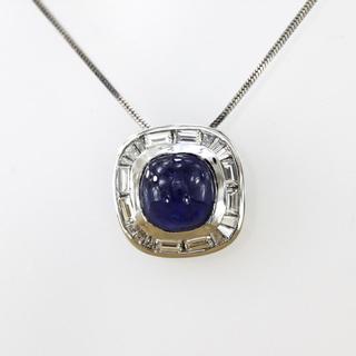 Burmese Cushion Cut Sapphire and Diamond Halo Pendant