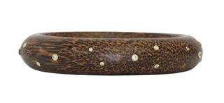 Diamond Studded Wooden Bangle