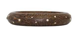 Diamond Studded Wooden Bangle