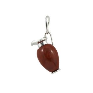 Ancient Greek Style Red Jasper Oinoche Vase Pendant