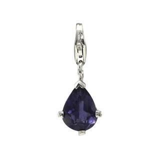 Pear Shape Iolite Charm