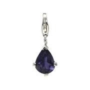 Pear Shape Iolite Charm