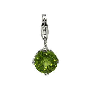 Round Peridot Charm