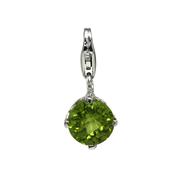 Round Peridot Charm