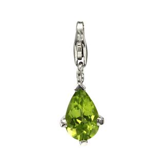 Pear Shape Peridot Charm