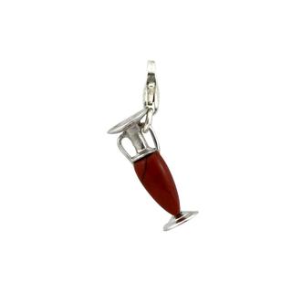 Ancient Greek Loutrophorus Style Red Jasper Vase Charm