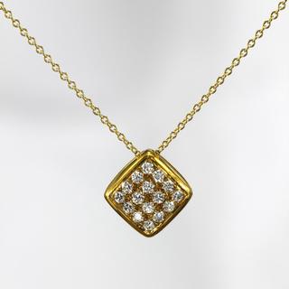 Contemporary Square Pendant Set With Diamonds