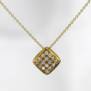 Contemporary Square Pendant Set With Diamonds