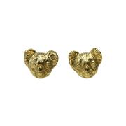 Koala Head Gold Earrings