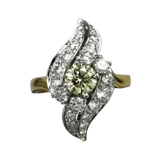Platinum and Gold Diamond Engagement Ring